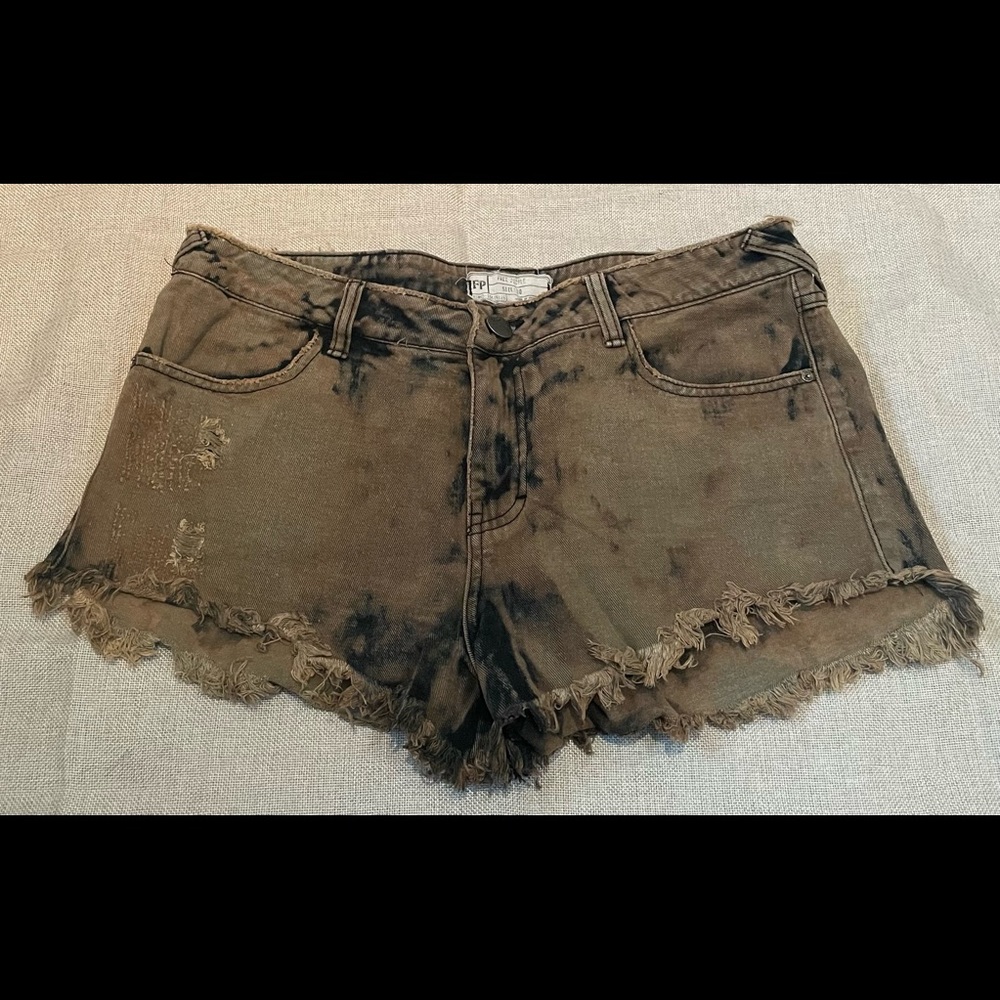 Free people distressed denim shorts